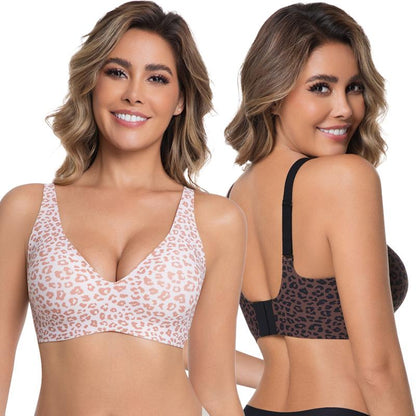 Experience Unmatched Comfort with VRCOMFY Deep V Wireless Push-Up Bralettes - Perfect for Everyday Wear